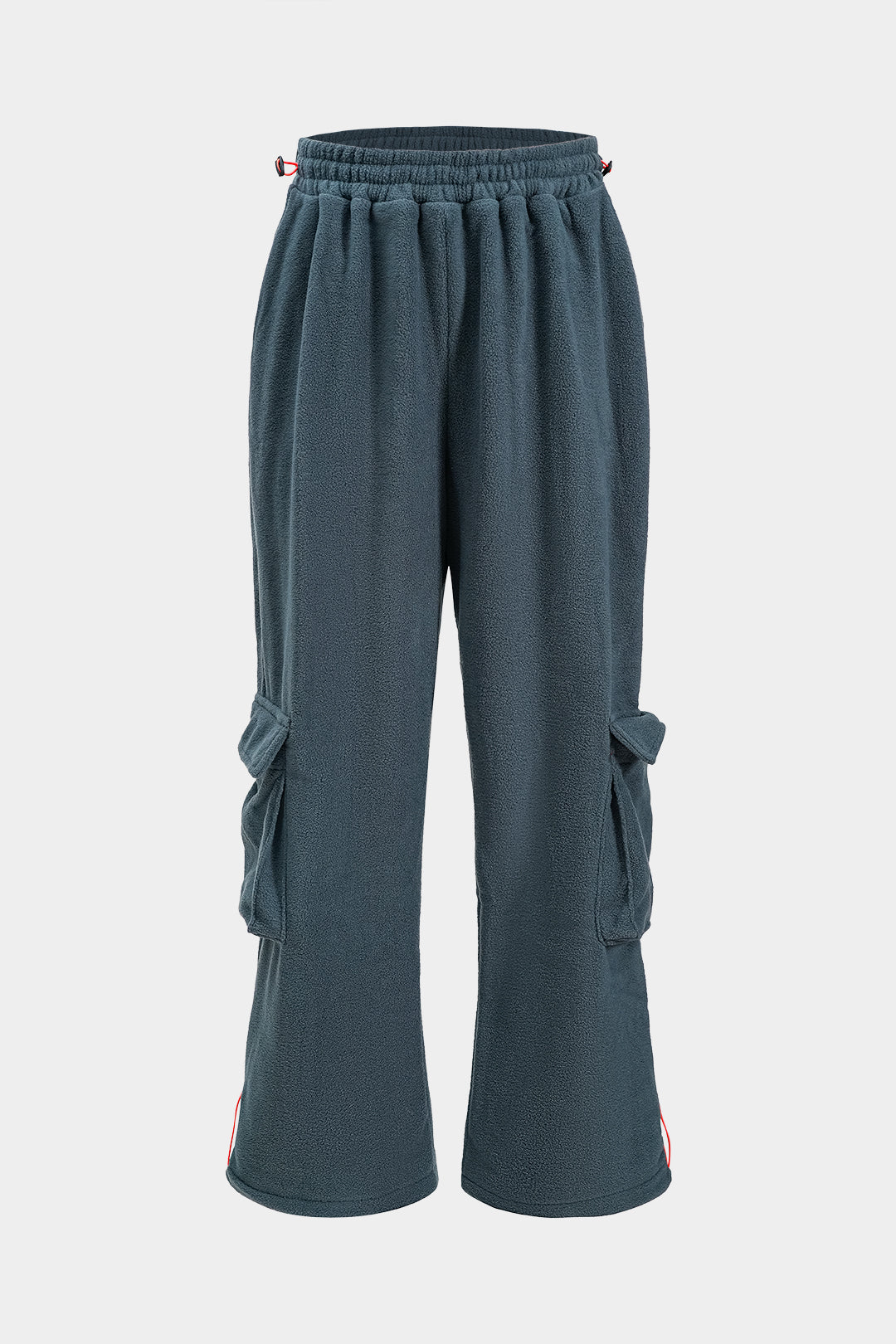 Pocket Drawstring Zipper Trousers Set