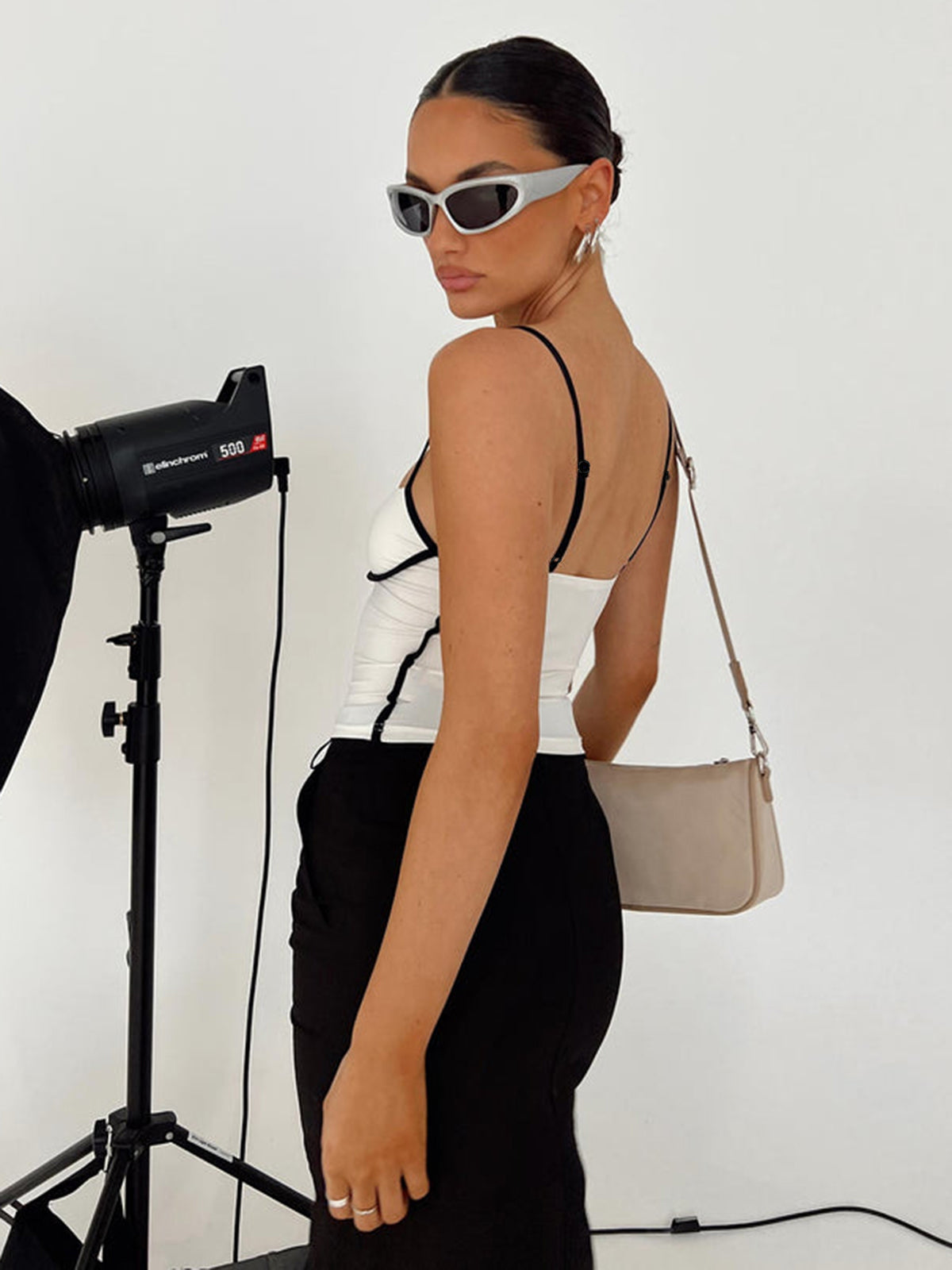 Contrast Trim Streamlined Cami Top