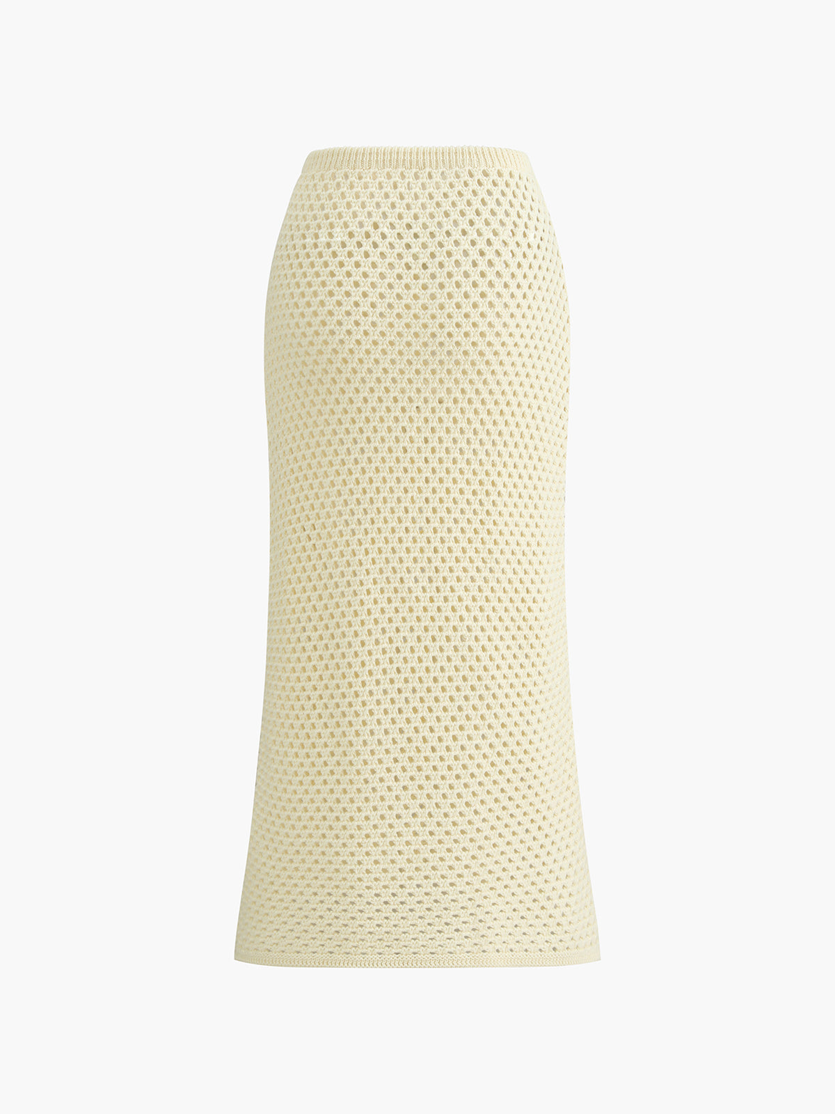 Ensemble jupe midi tricotée et perlée