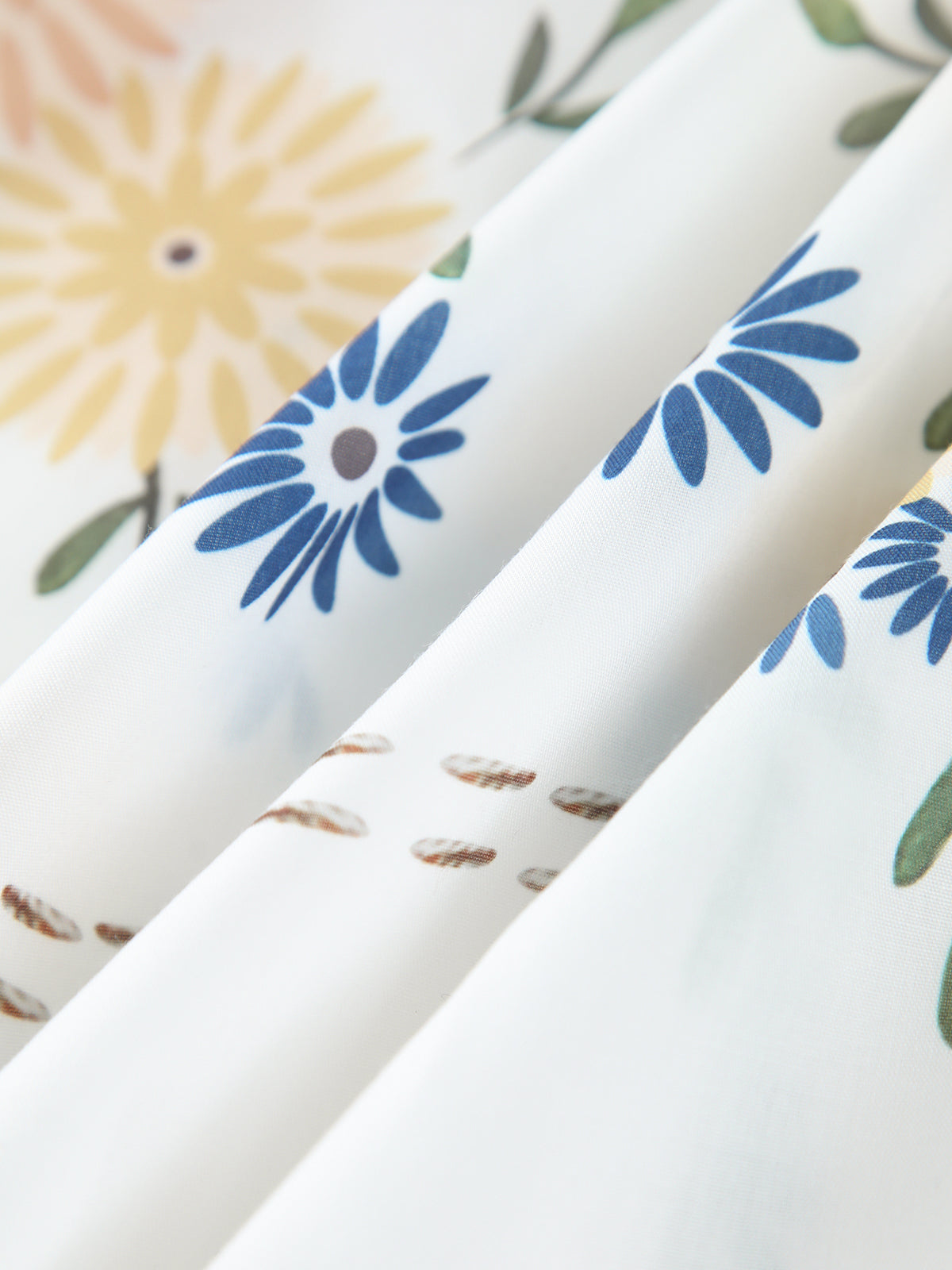 Semi-Sheer Tie Front Floral Blouse