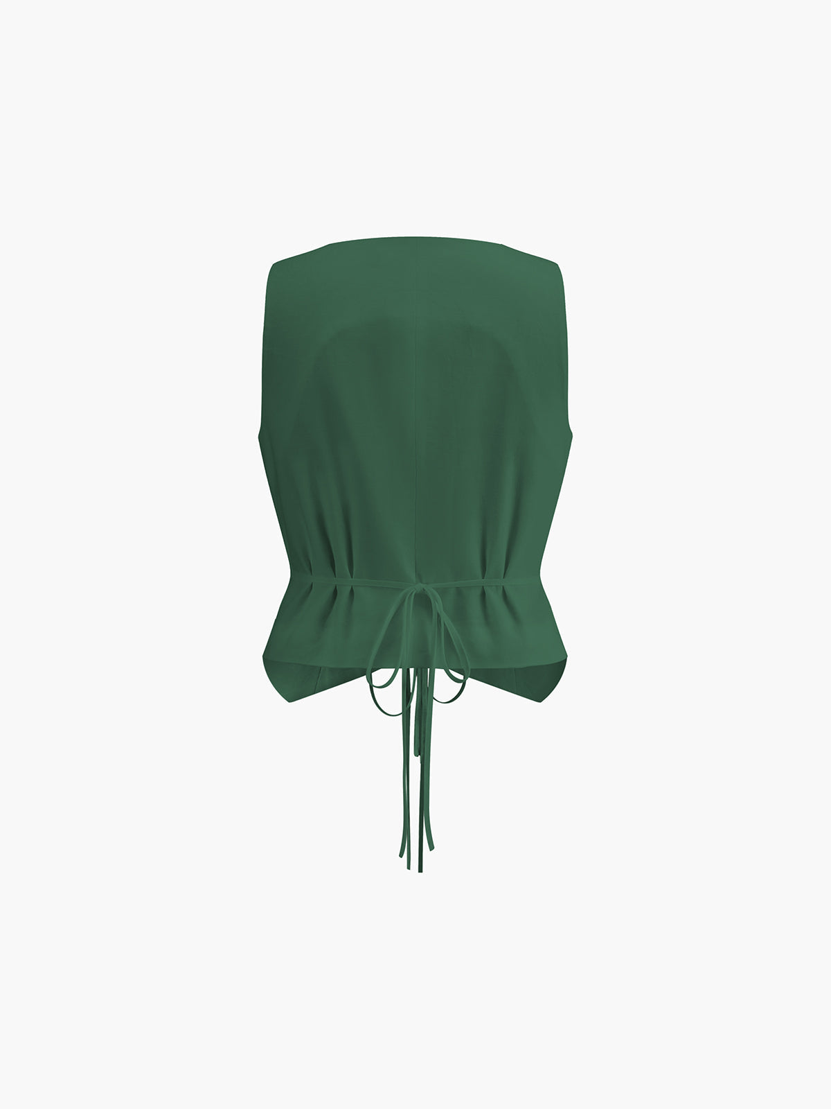 Gilet en coton et lin avec détail de cravate