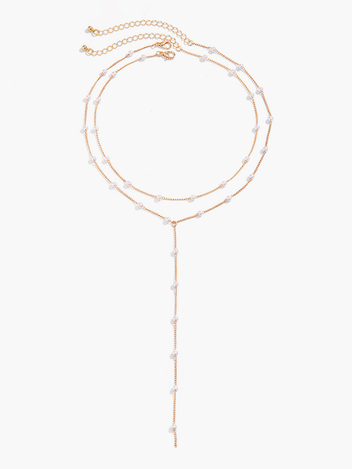 Handgefertigte, vergoldete Perlenkette