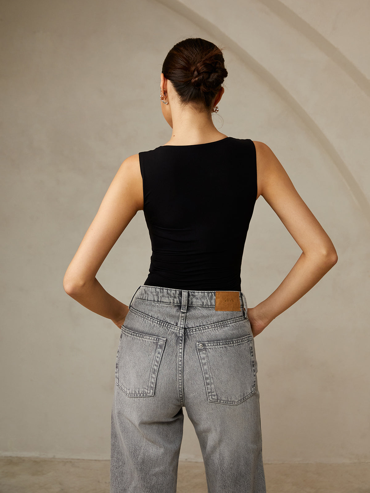 Haut décontracté uni à bretelles