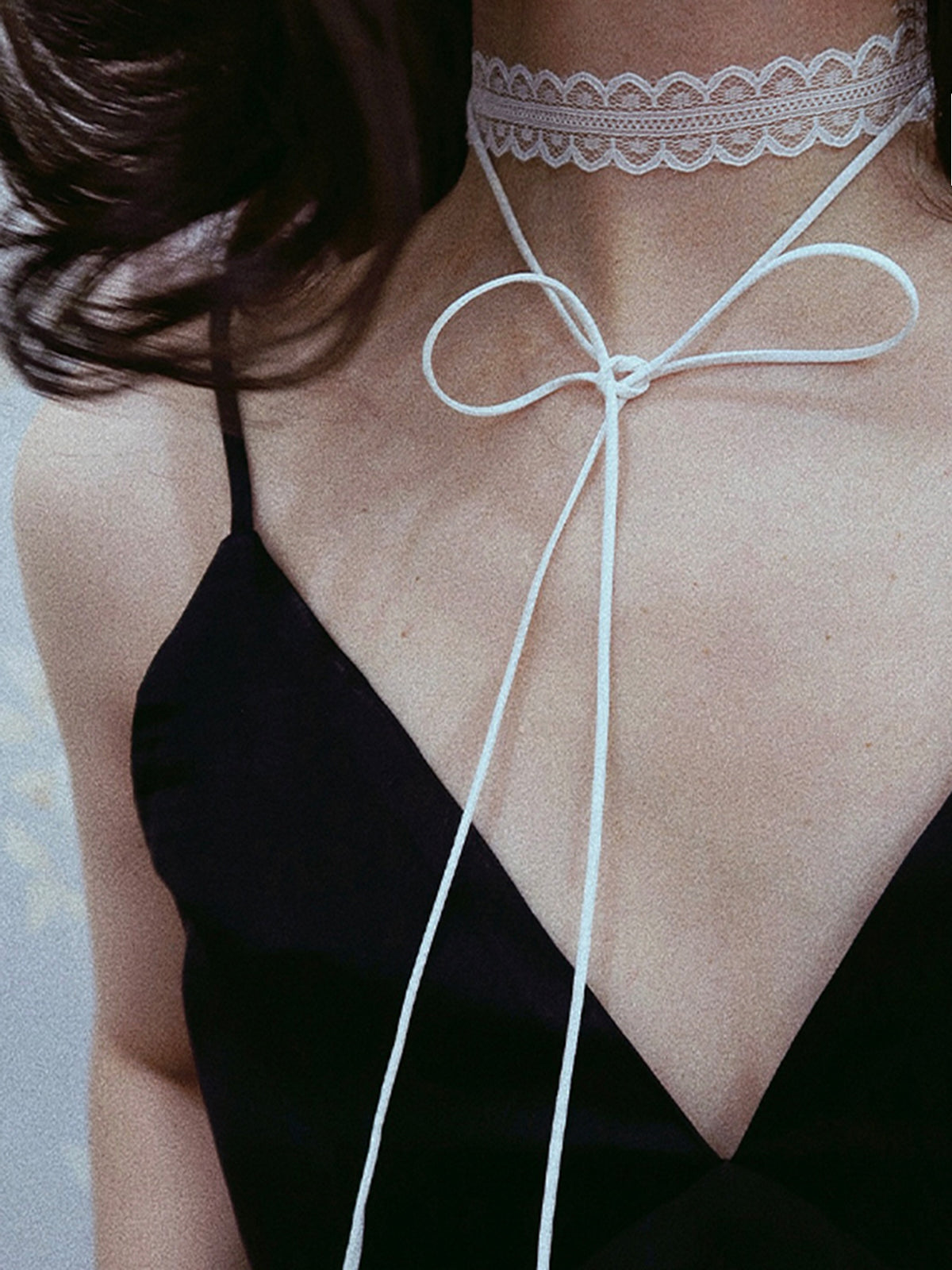 Spitzenschal-Halskette