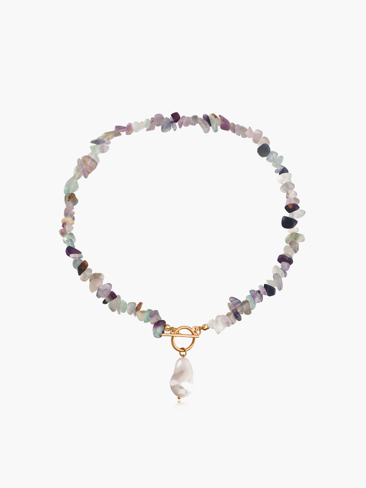 Unregelmäßige Perlen-Türkis-Halskette