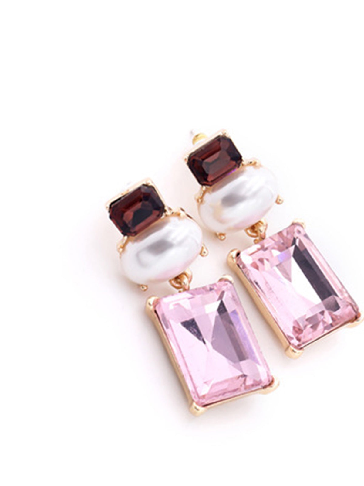 Geometrische Strass-Ohrhänger