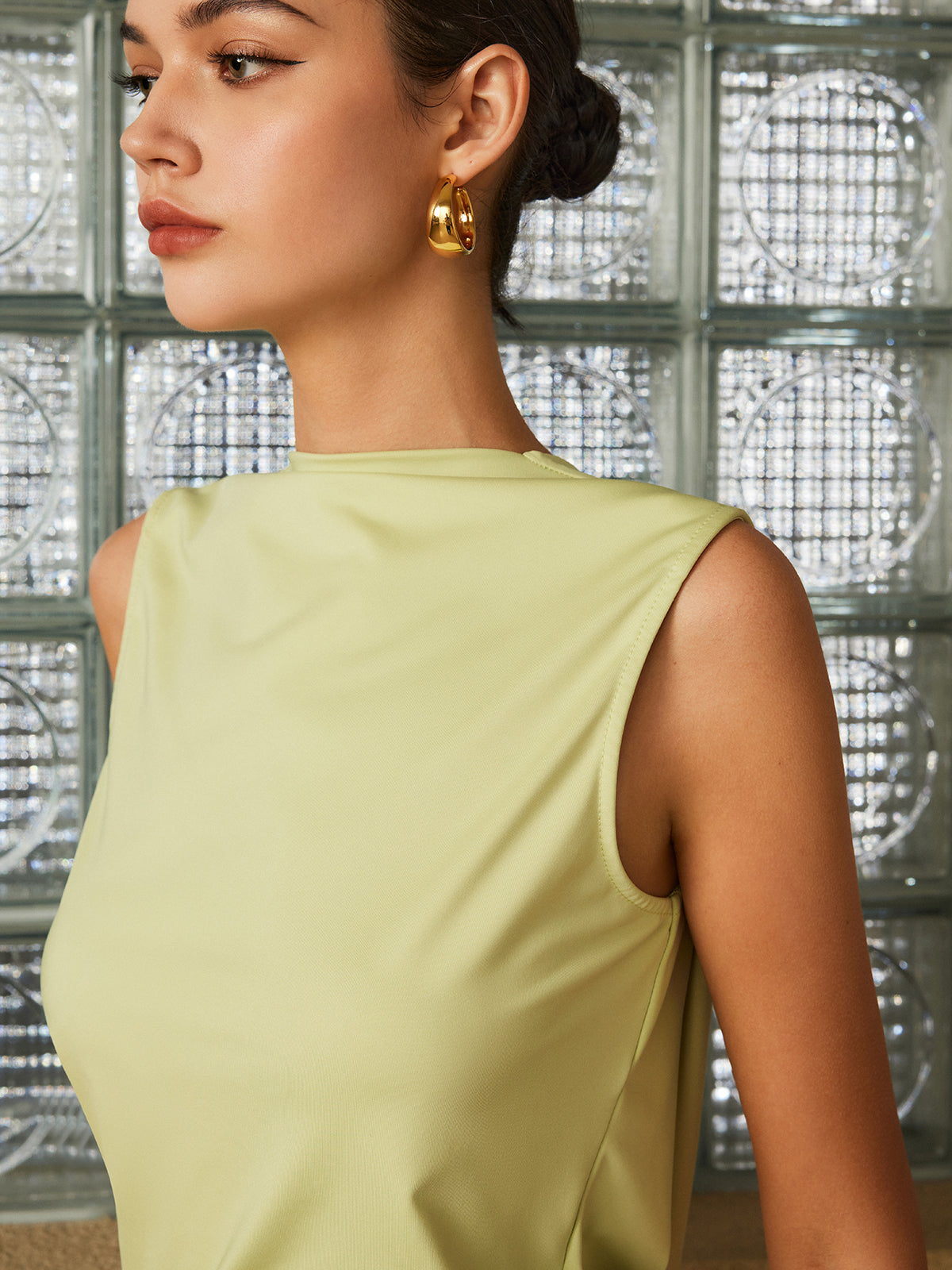 Débardeur plissé dos nu