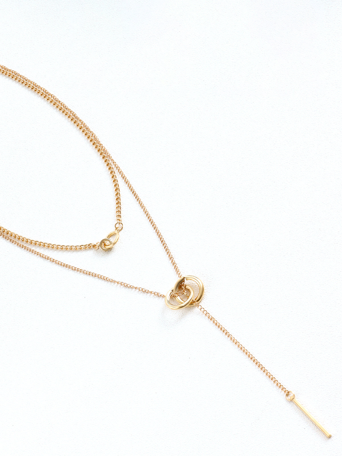 Halskette mit doppelter Kreisquaste