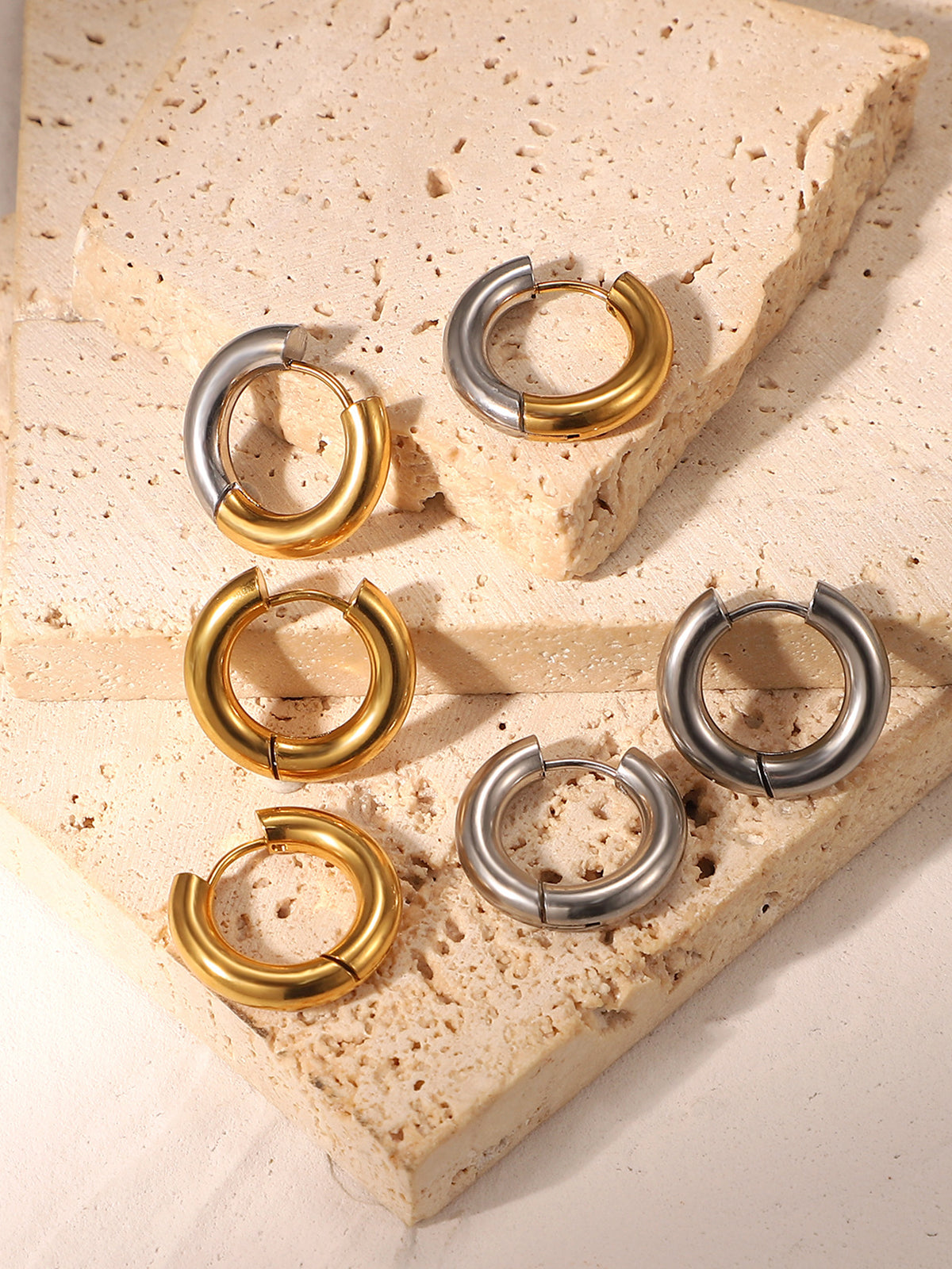 Zweifarbige Creolen mit Spleißtechnik