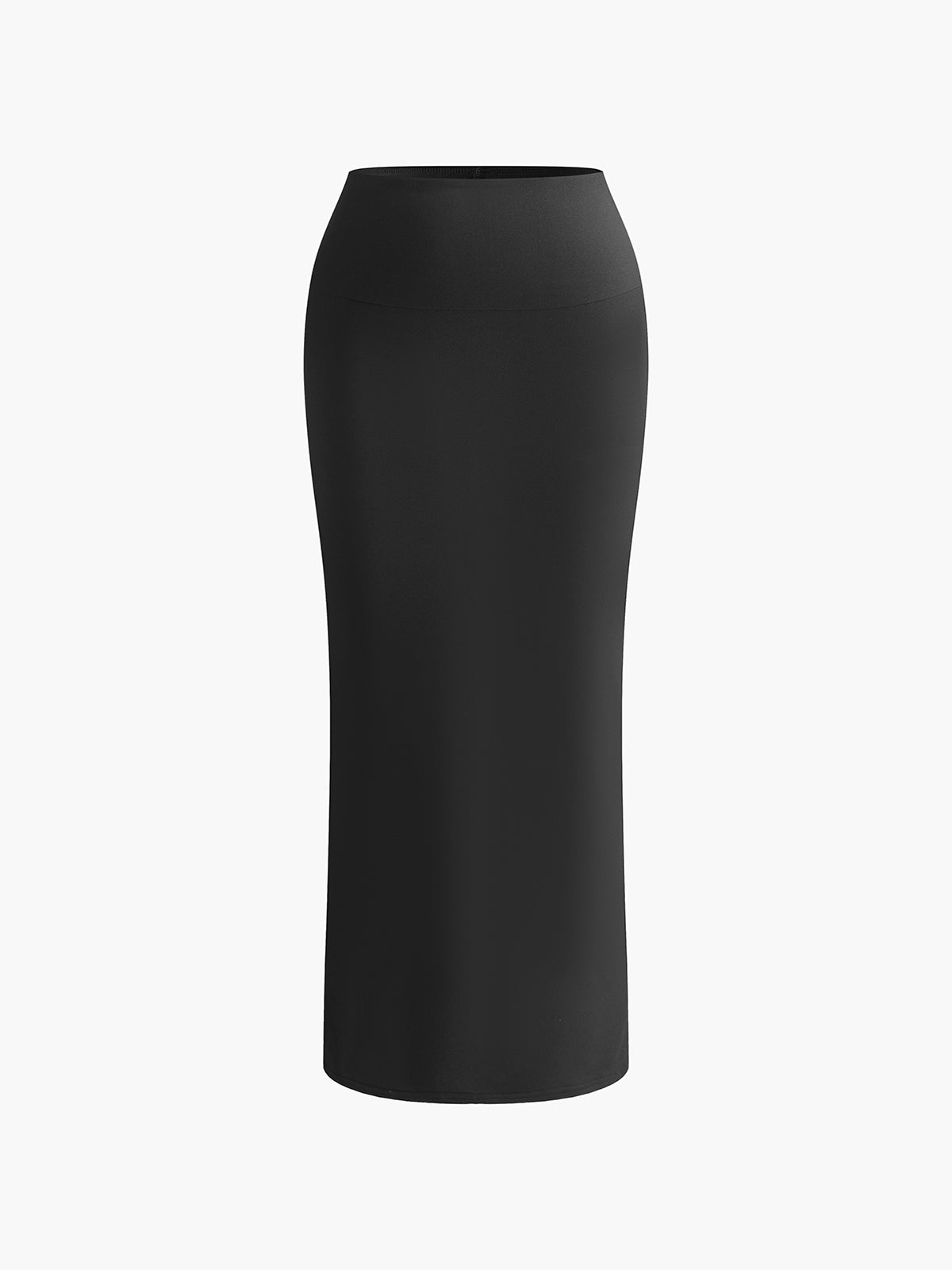 Ensemble haut asymétrique froncé et jupe longue fendue