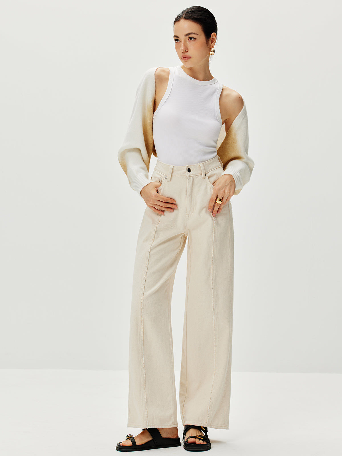 Vêtements d'extérieur oversize en maille dégradée