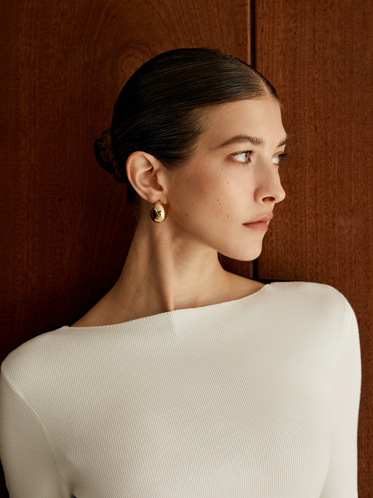 Haut en maille à empiècements bicolores