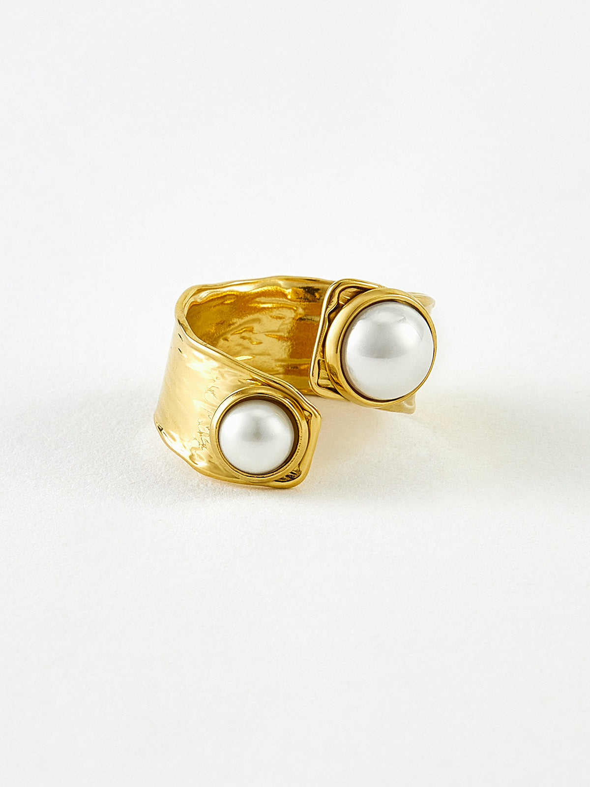 Bague ouverte Golden Tunnel Pearl
