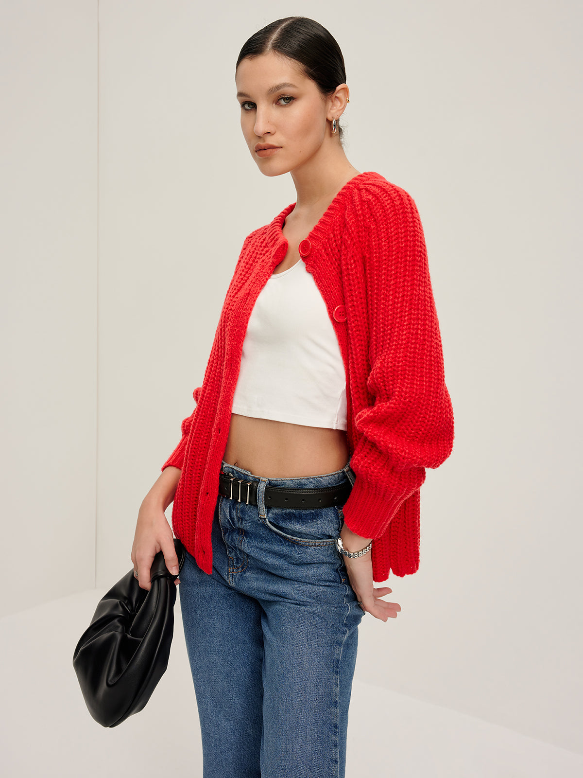 Gilet uni à boutons