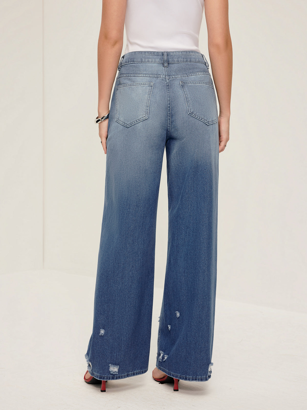 Piping Straight Denim Jean