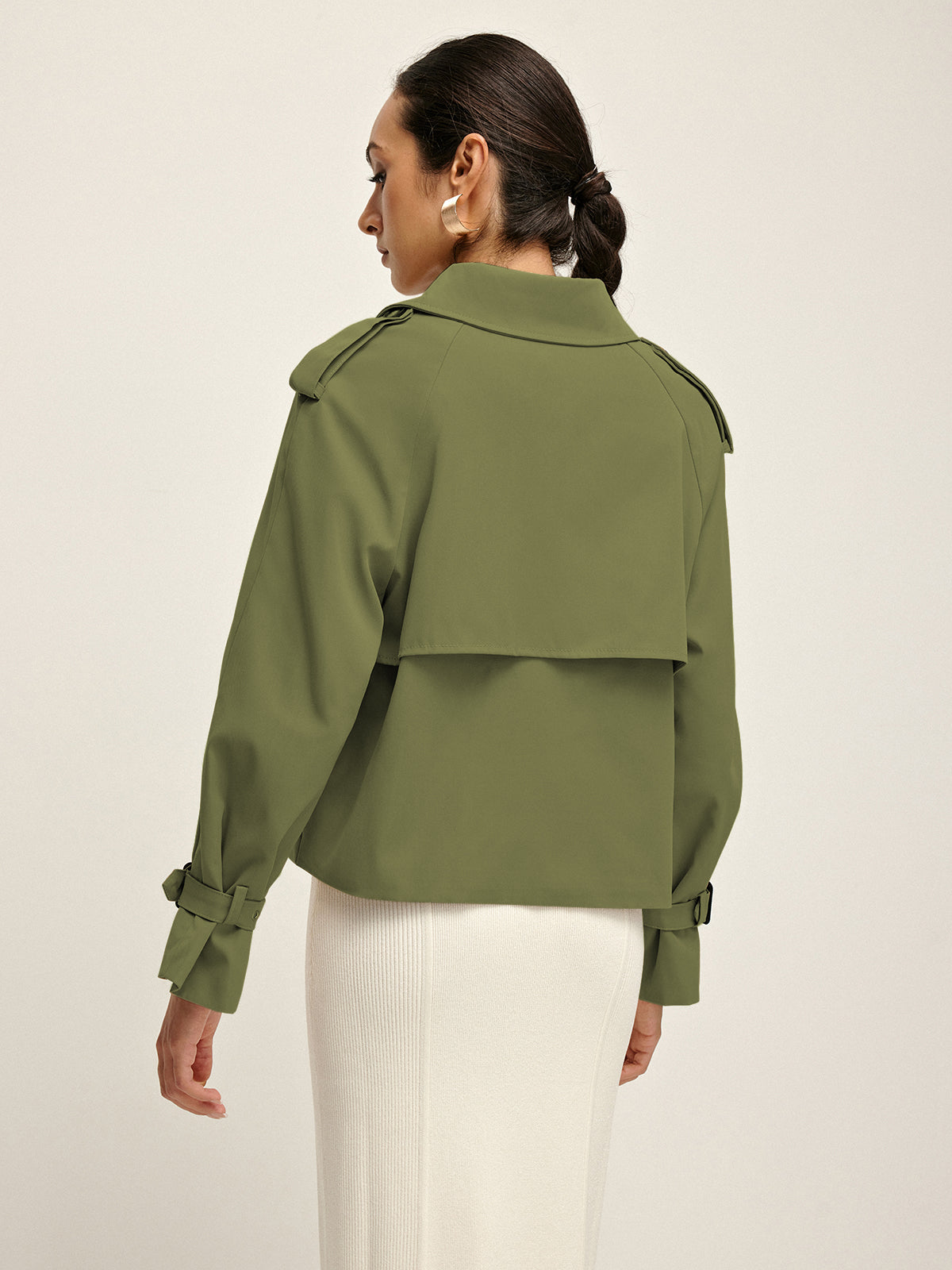 Trenchcoat mit geknöpftem Revers