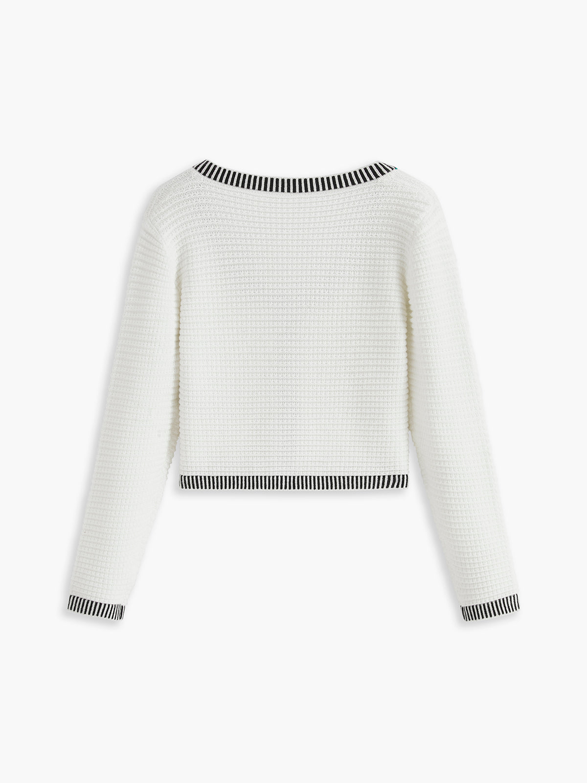 Cardigan à boutons et bordures contrastées