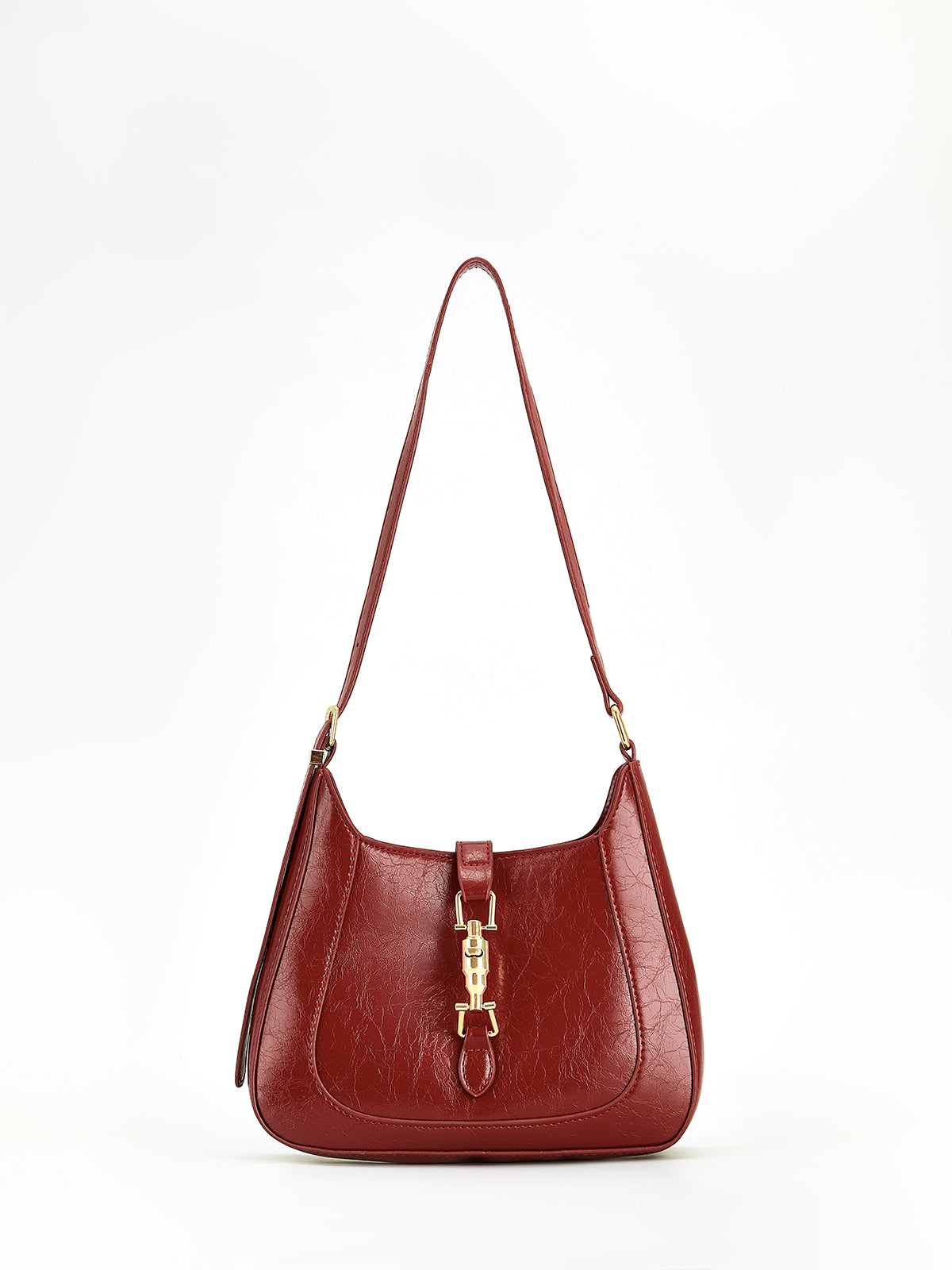 Schultertasche mit Magnetverschluss und Reißverschluss