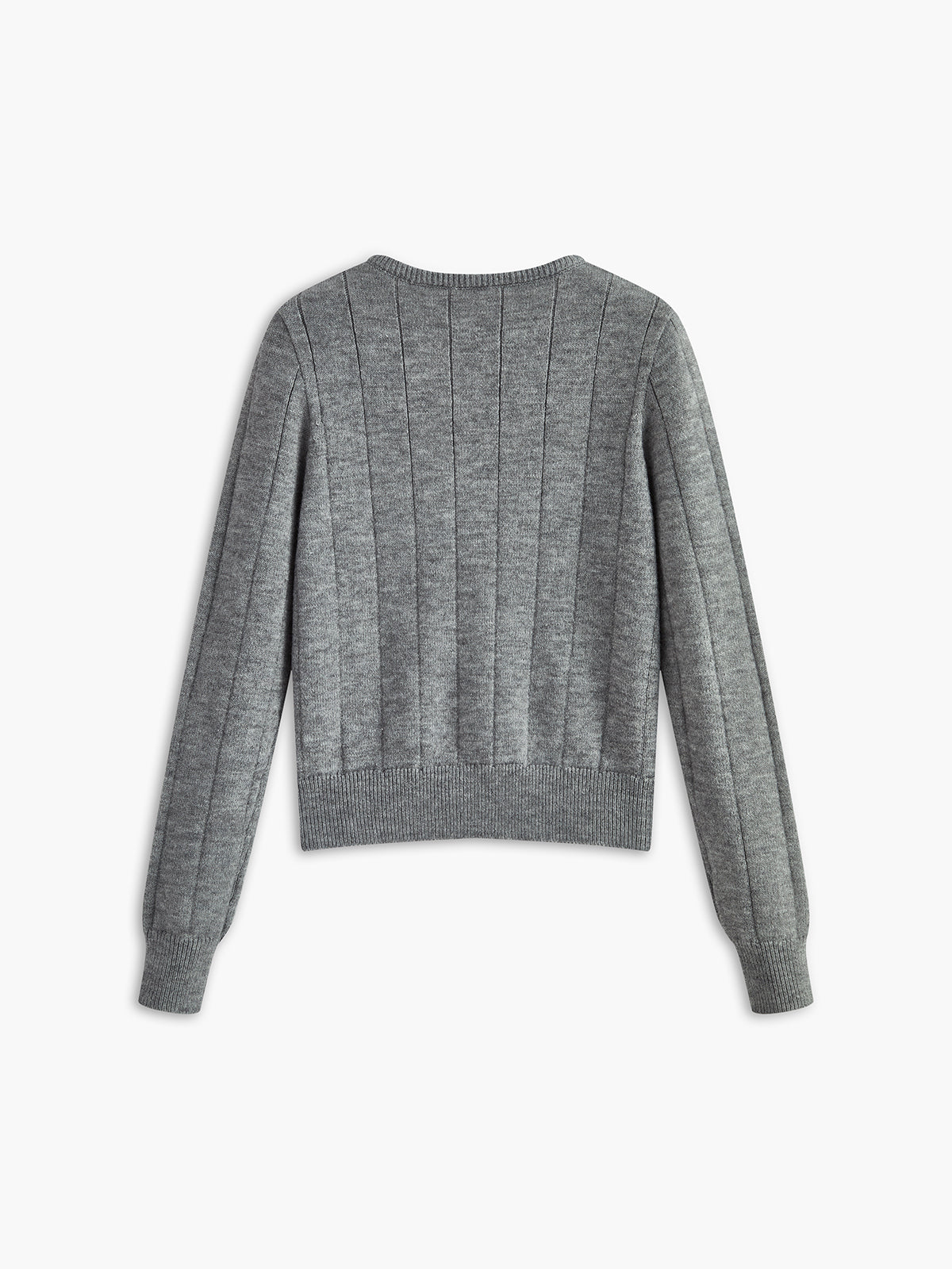 Cardigan doux à col rond et boutons