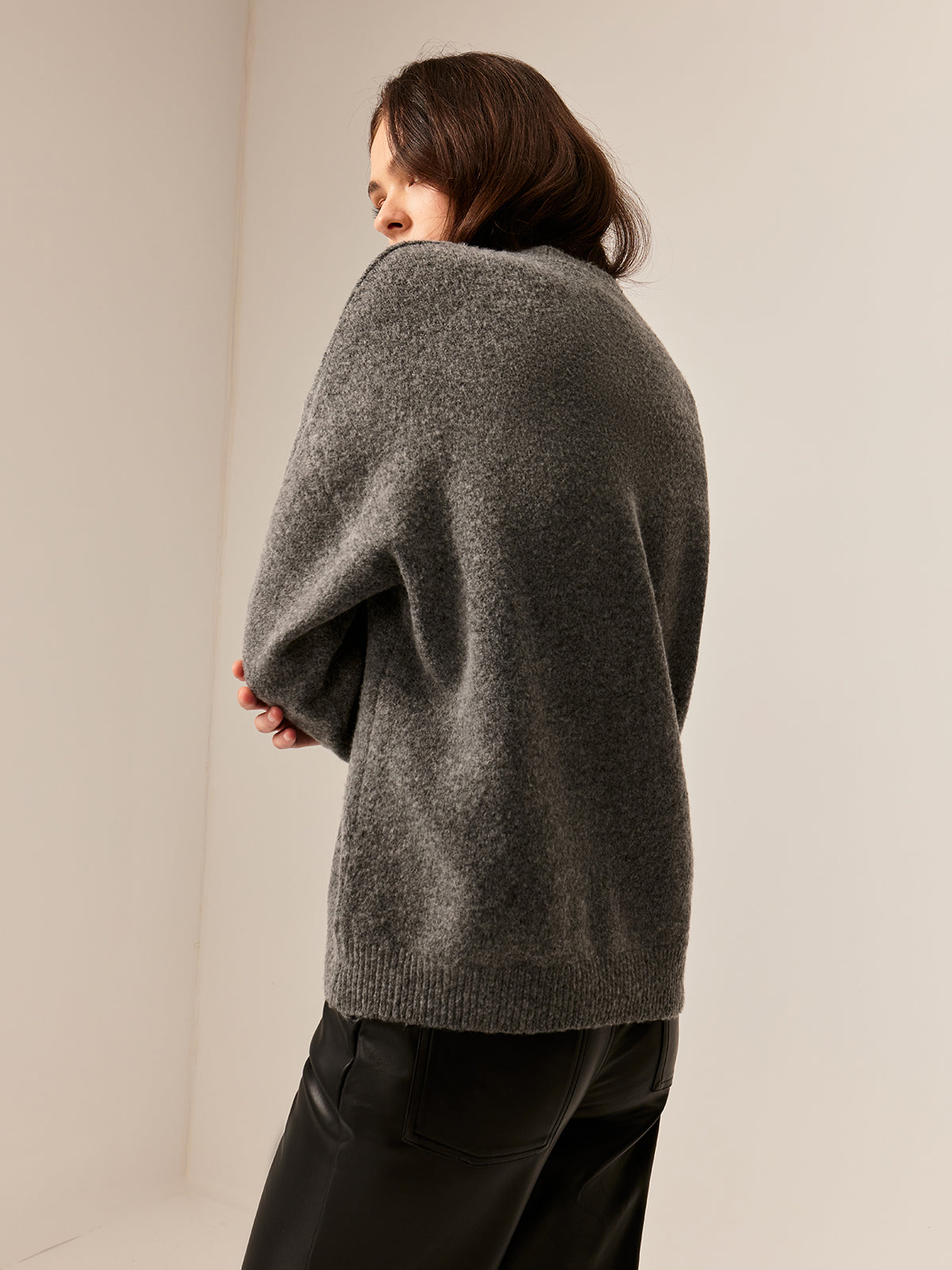 Pull en mélange de coton imprimé cerises