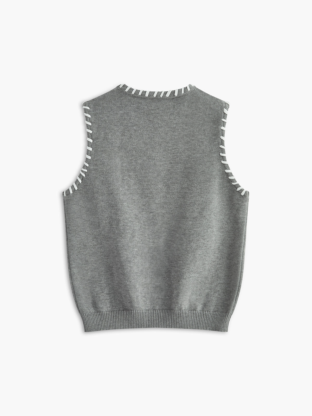 Ärmelloses Rock-Set mit Kontrastbesatz