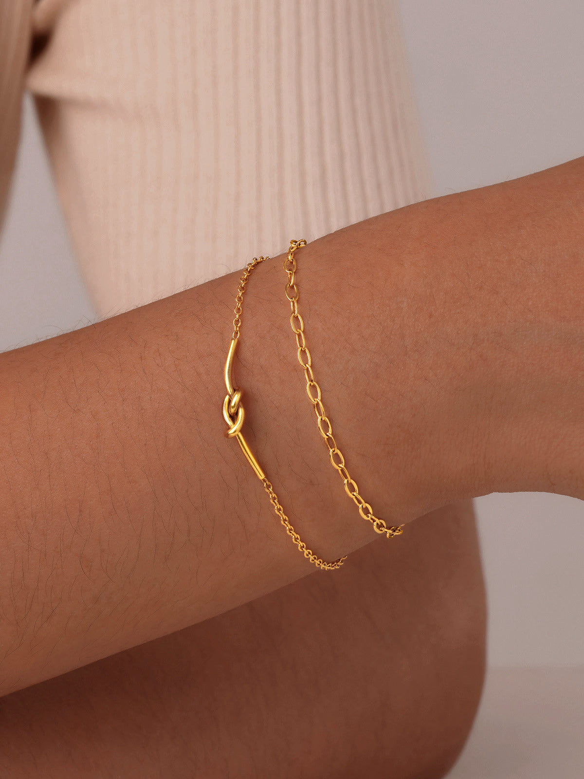 Bracelet élégant à double couche noué