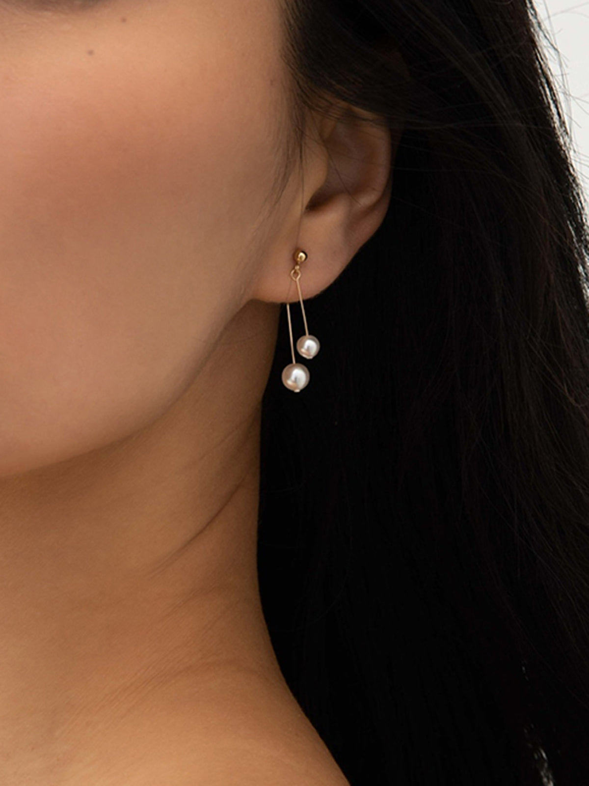 Boucles d'oreilles pendantes en perle Romance