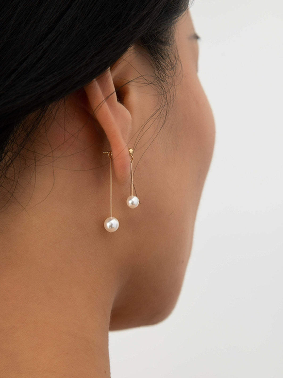 Boucles d'oreilles pendantes en perle Romance