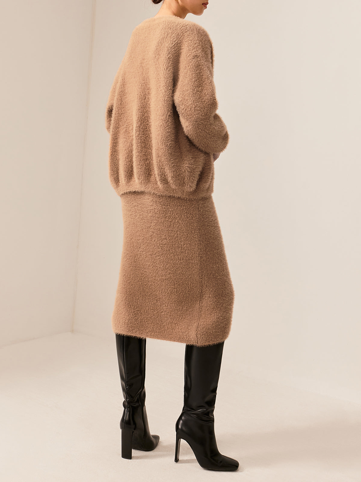 Plain Fuzzy Cozy Sweater Co-ords