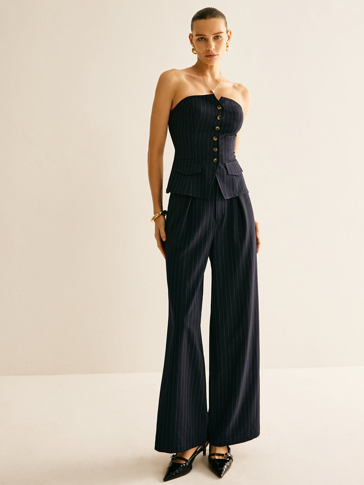 débardeur moulant cache-cœur sans bretelles