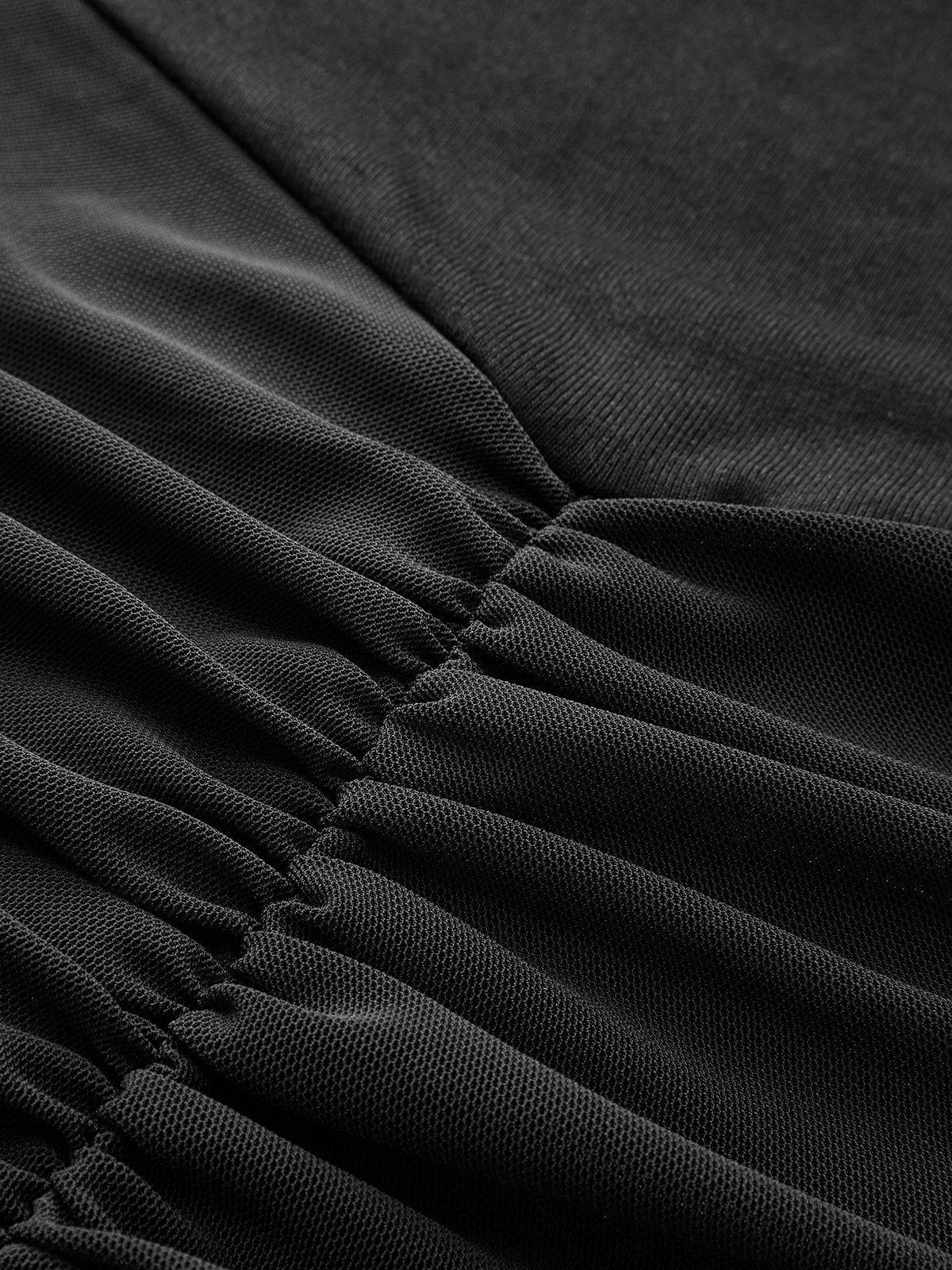 Robe tube plissée en maille avec châle