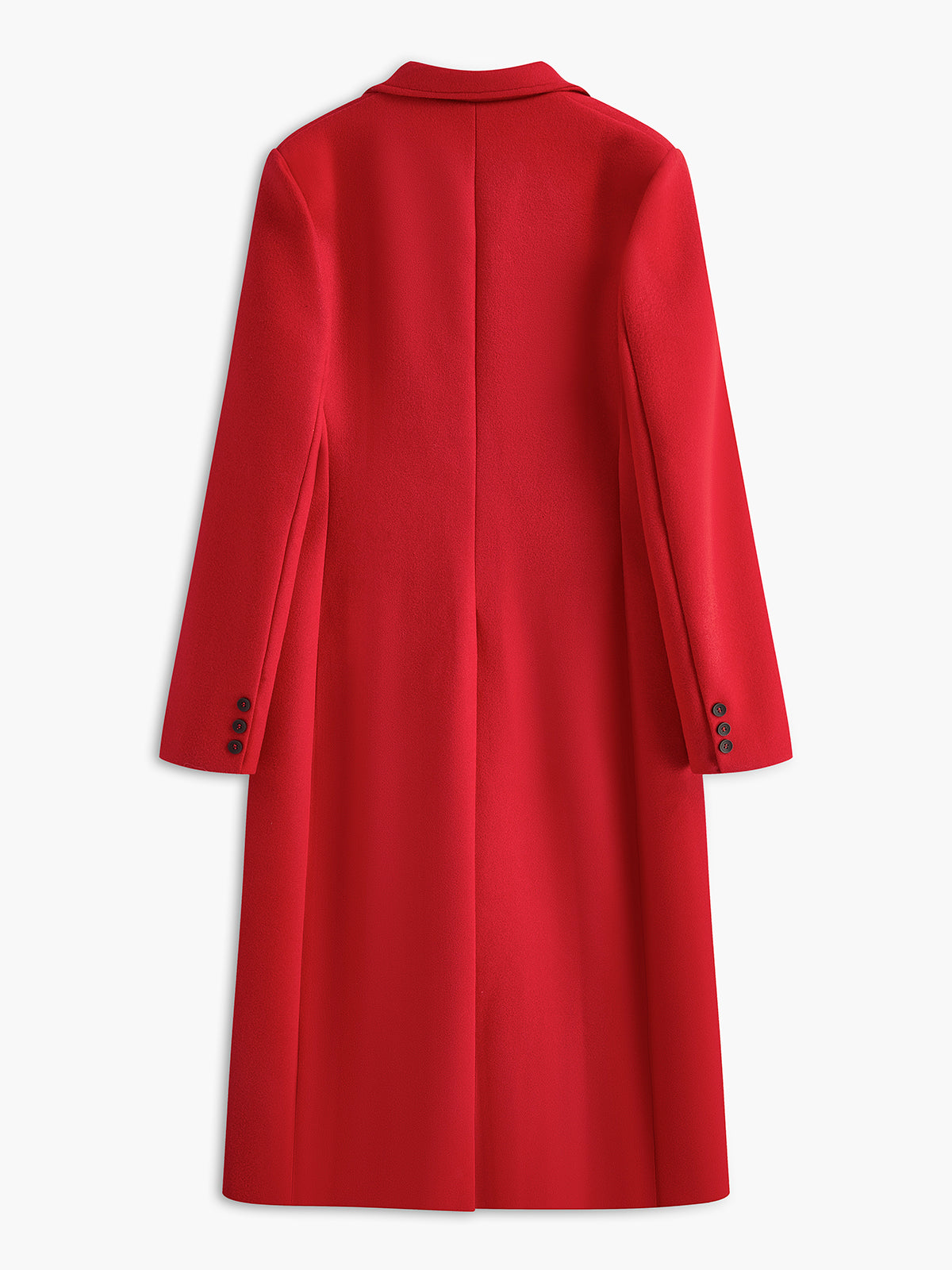 Essentieller langer Tweed-Wollmantel