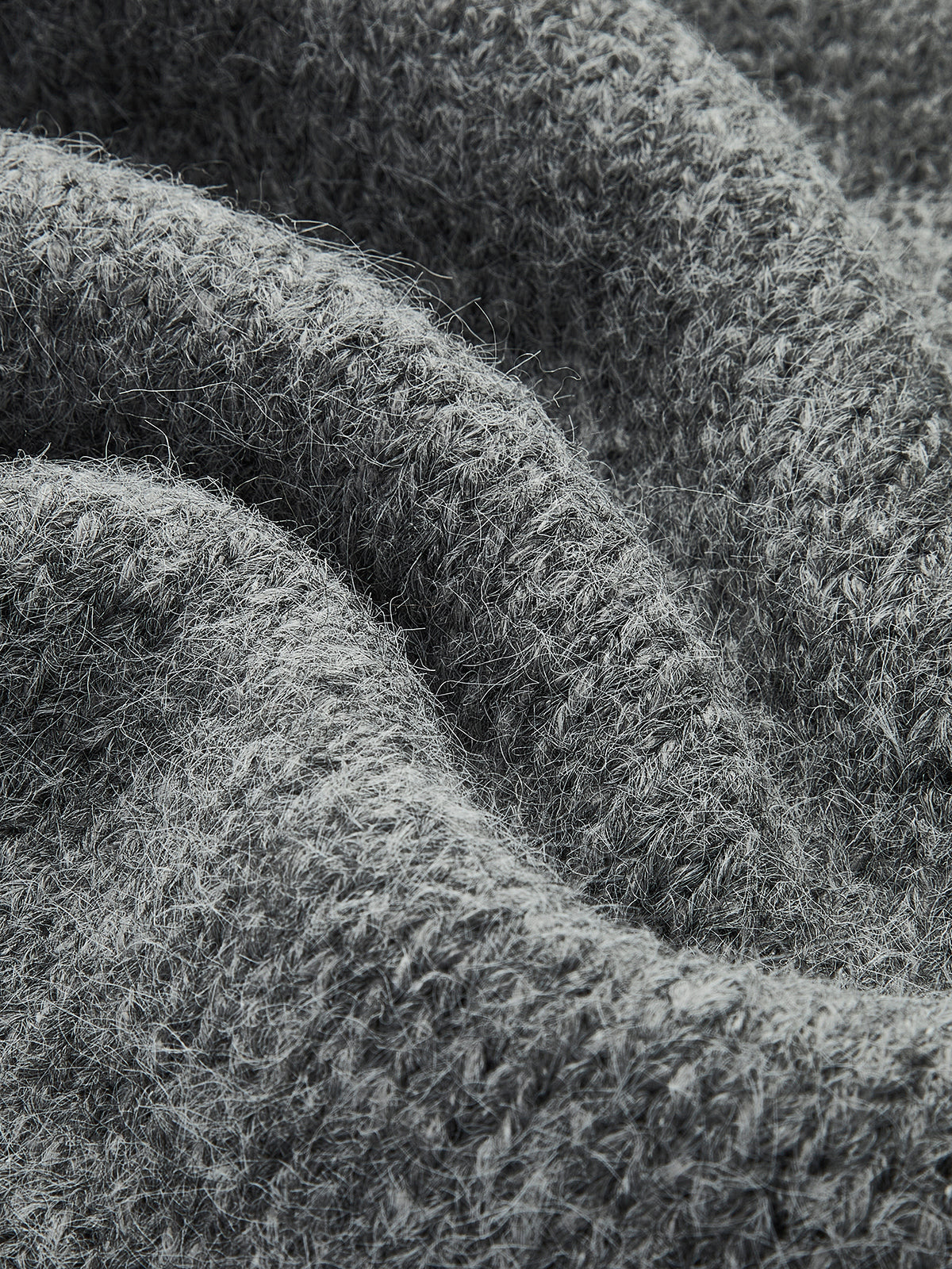 V-Neck Panel Pockets Knit Outerwear