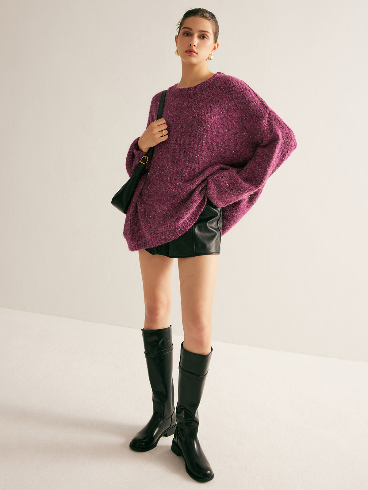 Pull ample à paillettes