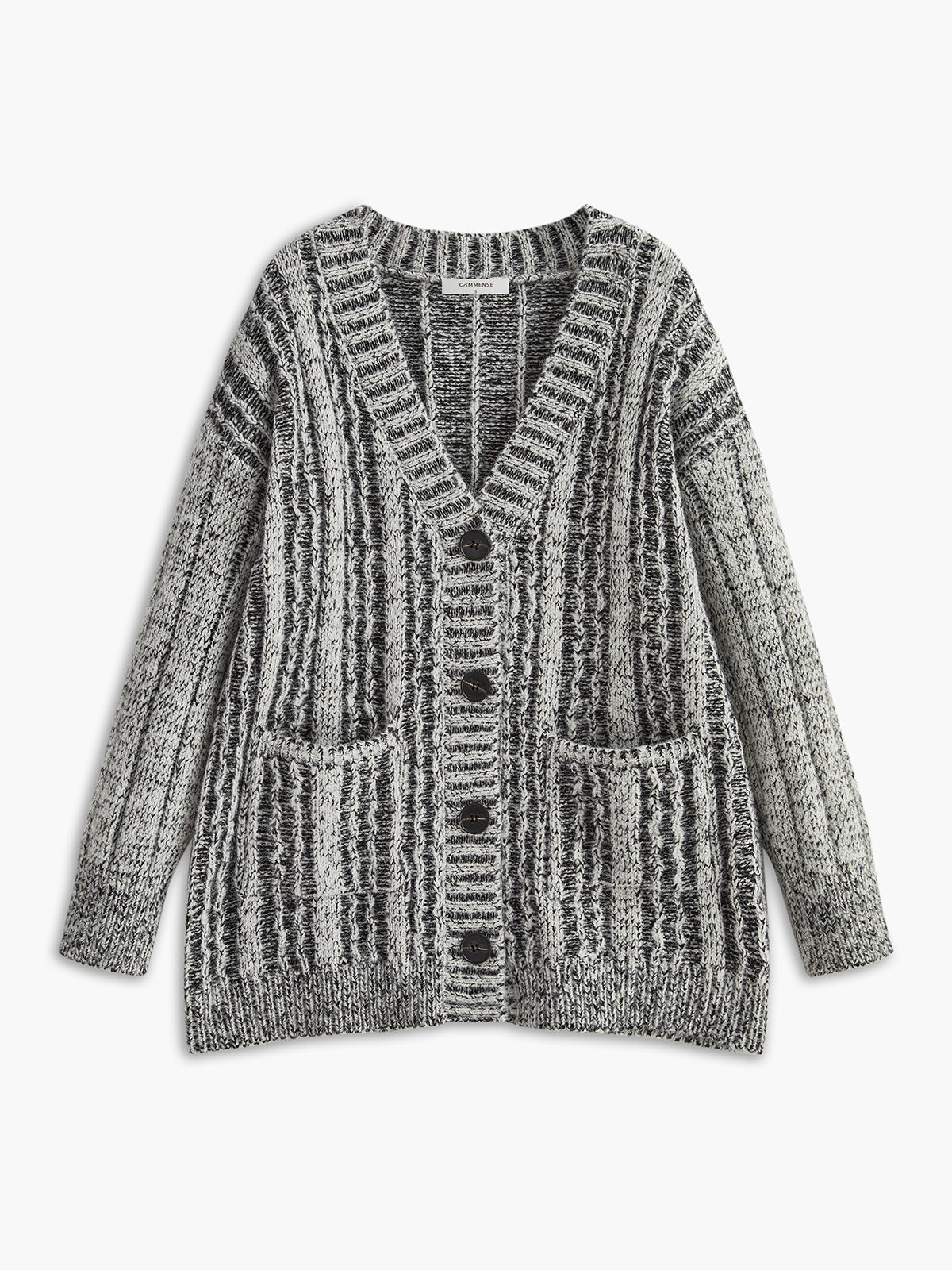 Vêtements d'extérieur vintage à poches et en maille ample