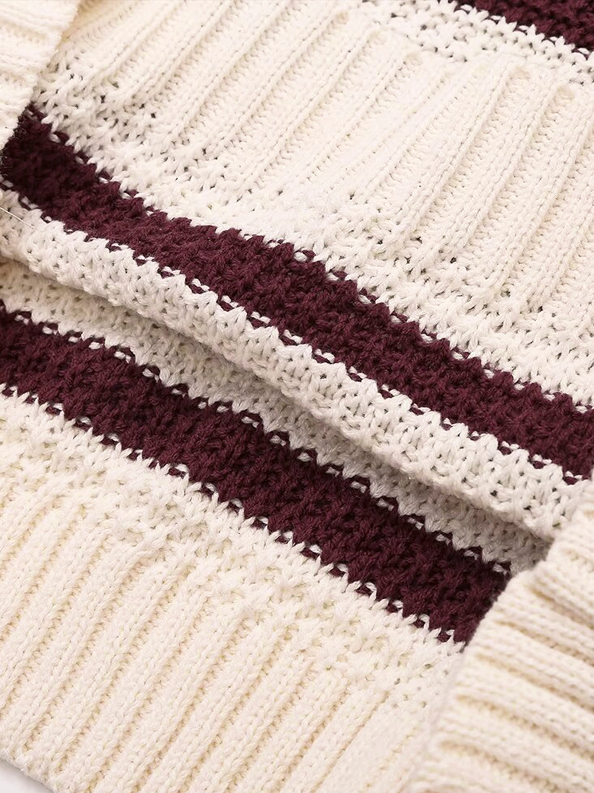 Freizeit-Streifen-Strickweste