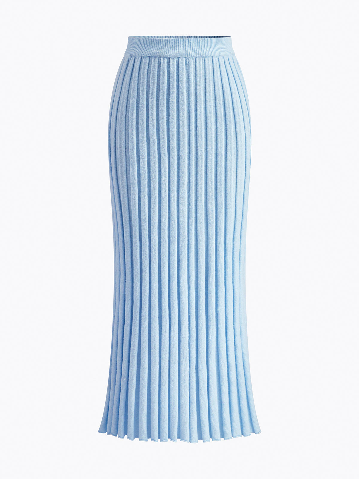 Lässiger Faltenstrickrock