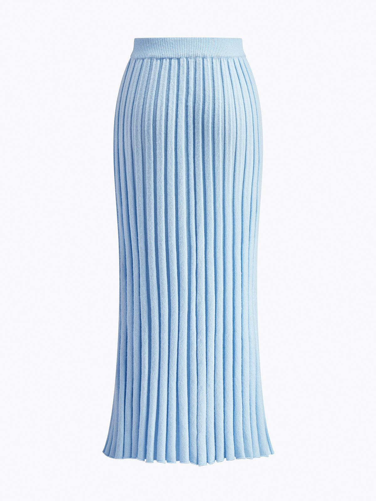 Lässiger Faltenstrickrock