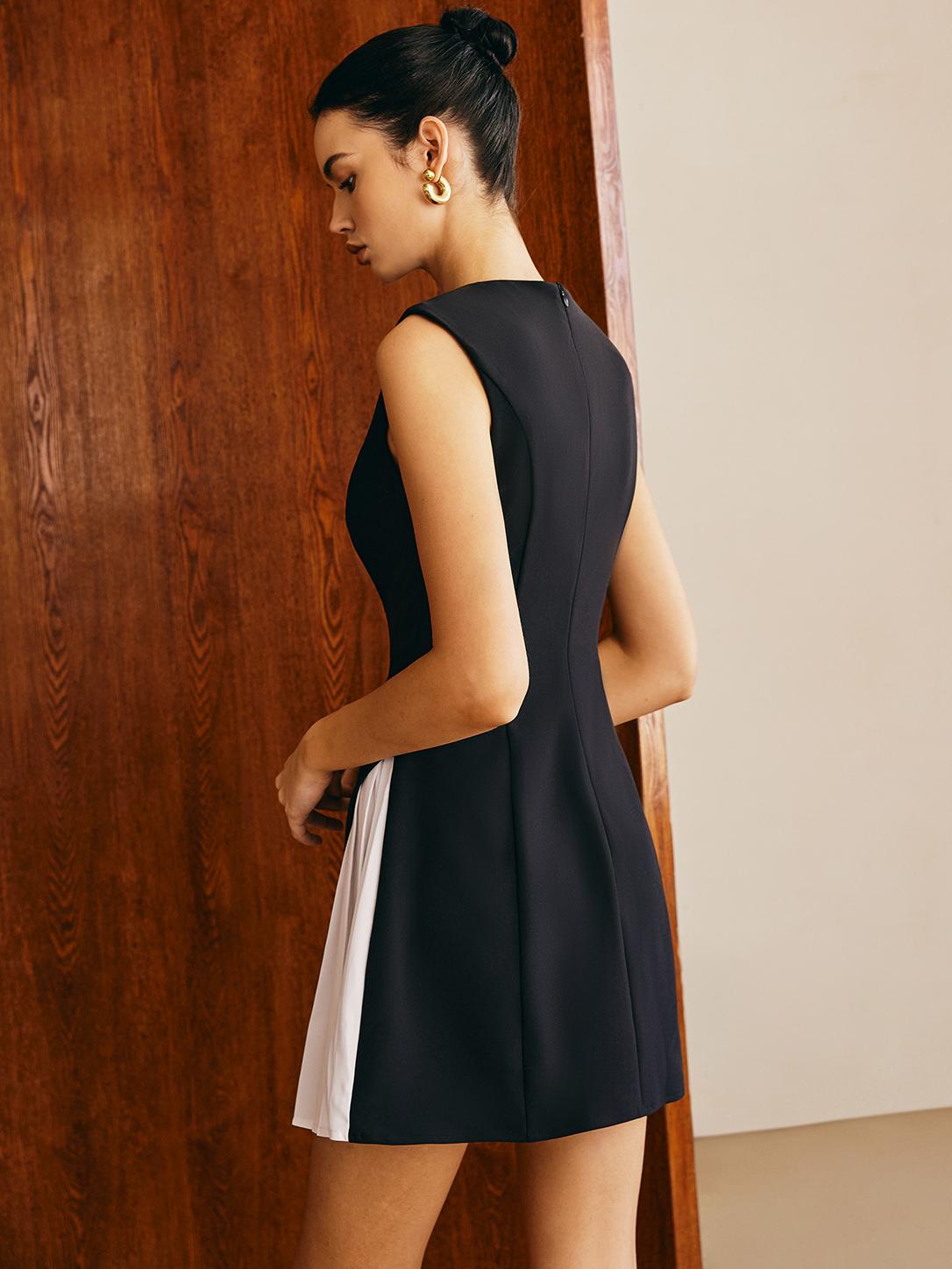 Plissiertes Tankkleid