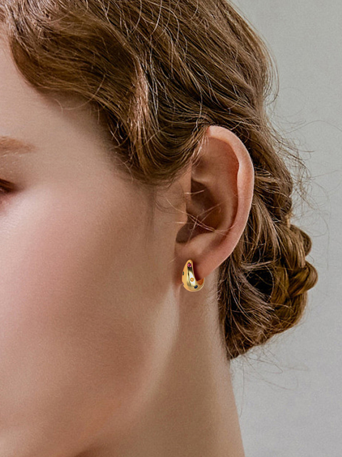 Boucles d'oreilles créoles épaisses