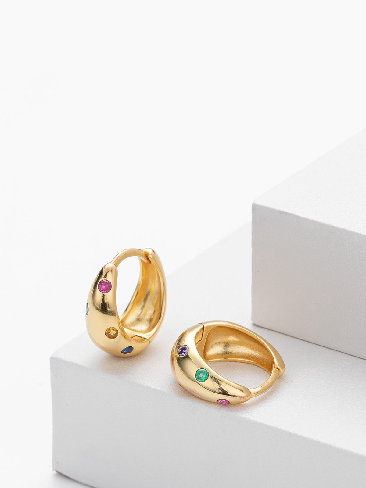 Boucles d'oreilles créoles épaisses