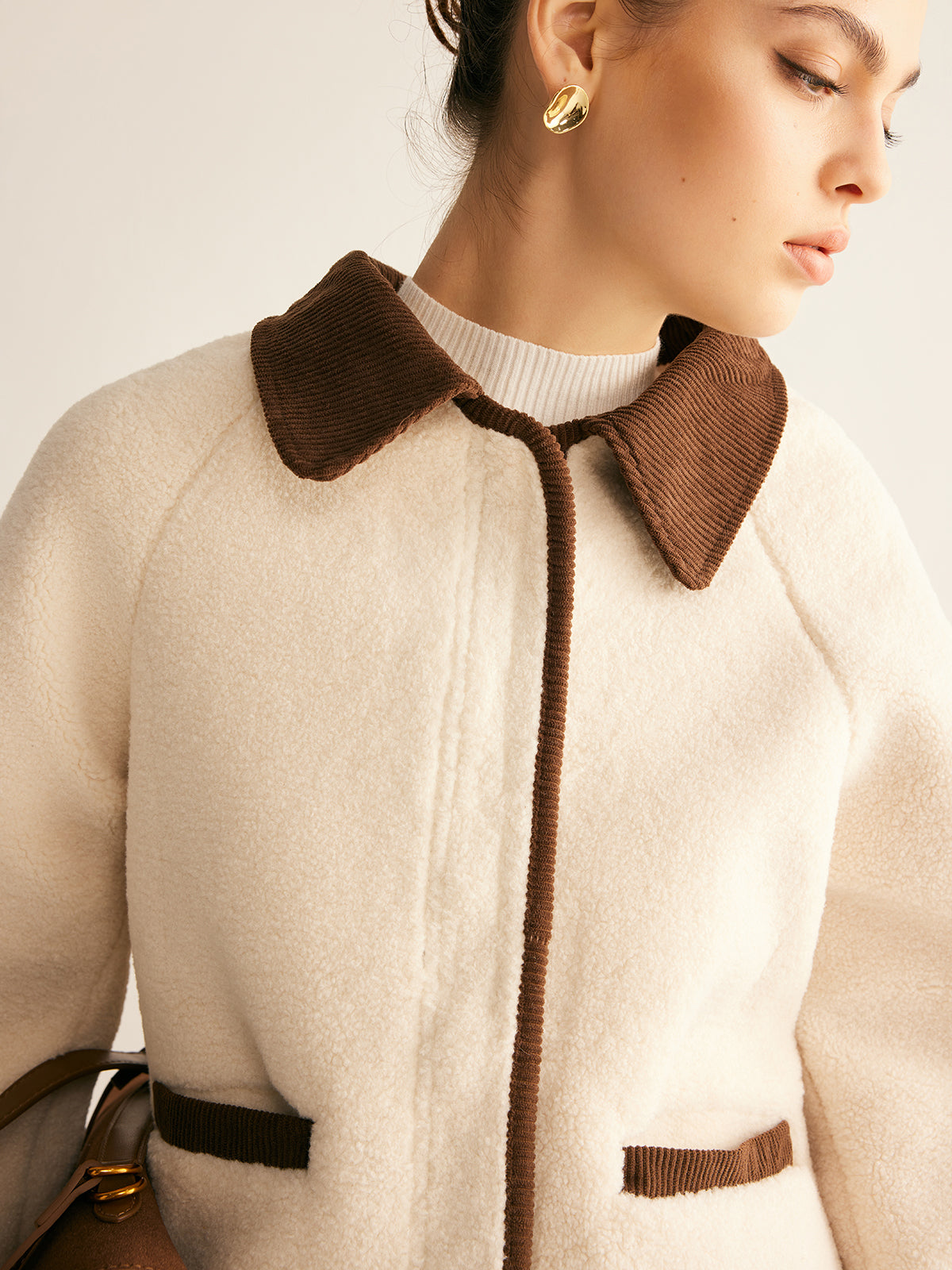 Veste Minky à bordure contrastée