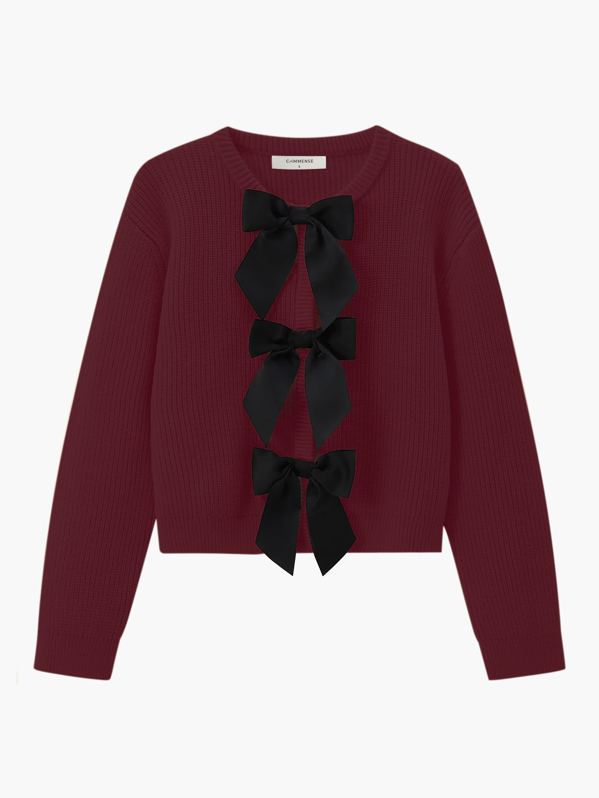 Pull chaud côtelé à nœud