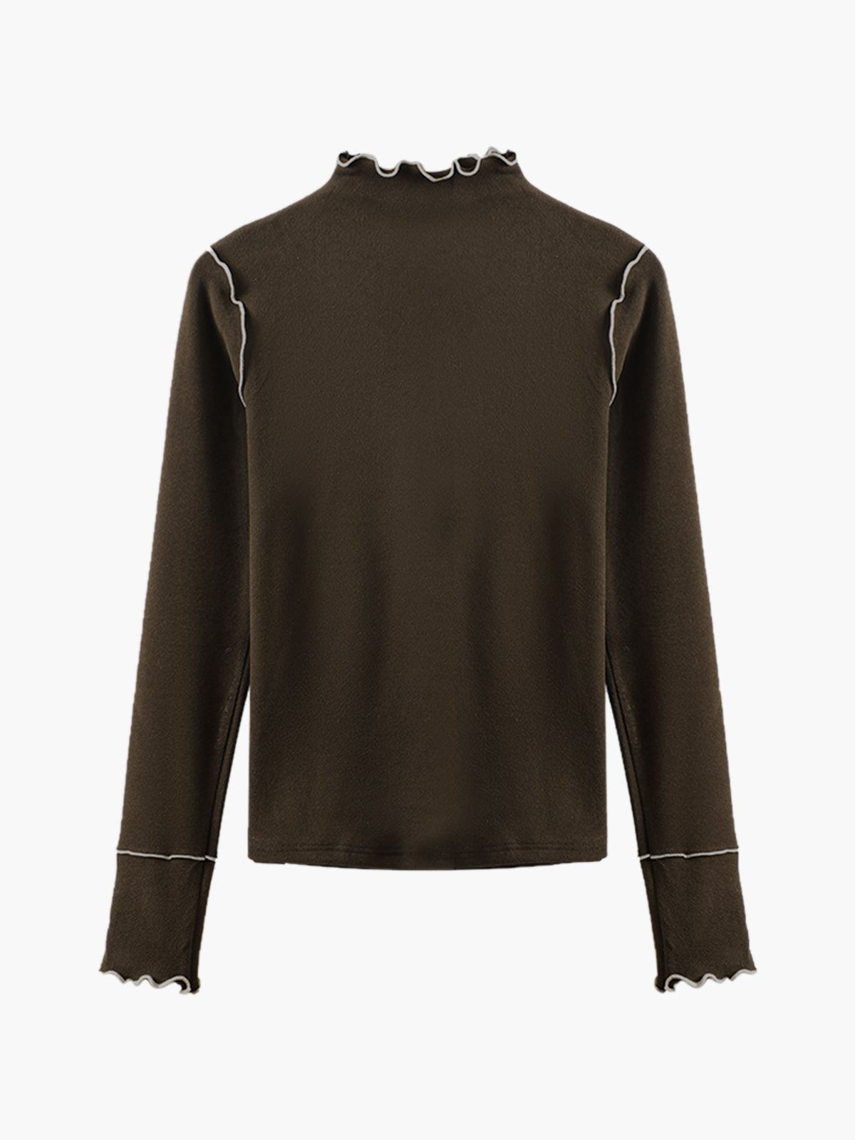 Slim-Fit-T-Shirt aus Jersey mit Wellenbesatz