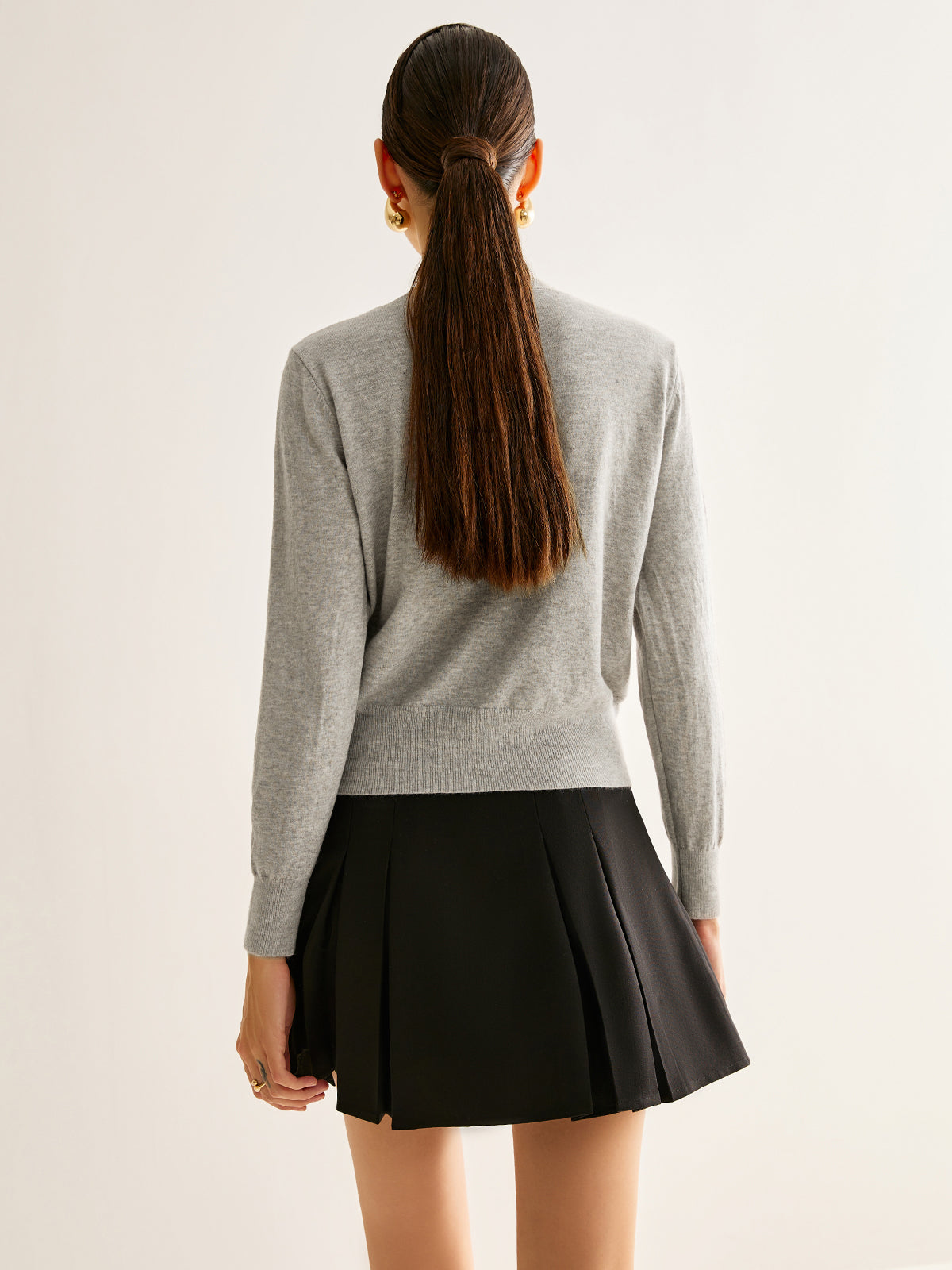 Gilet en jersey à boutons et fente