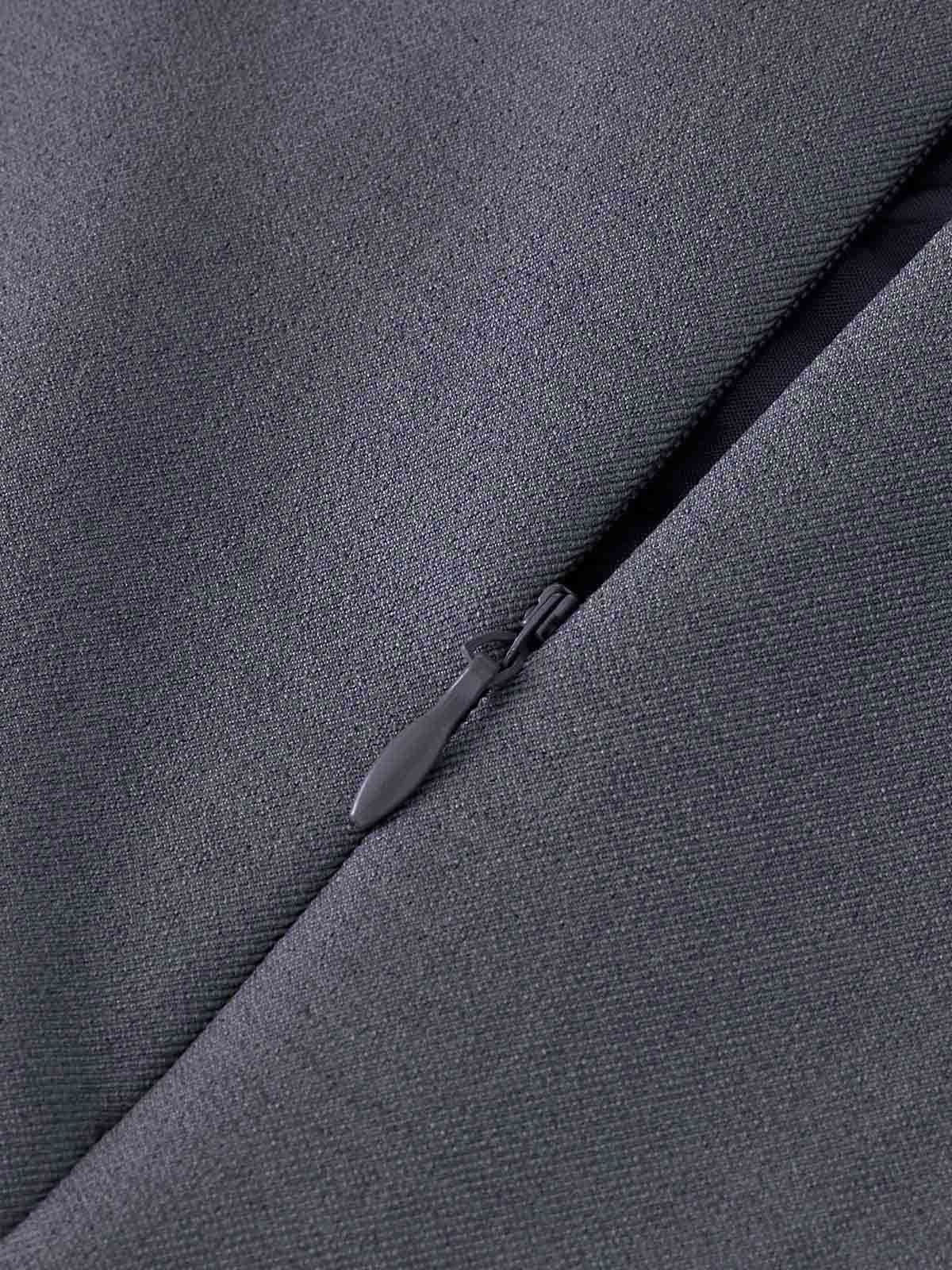 Rock mit Knopfleiste und Reißverschluss, plissiert