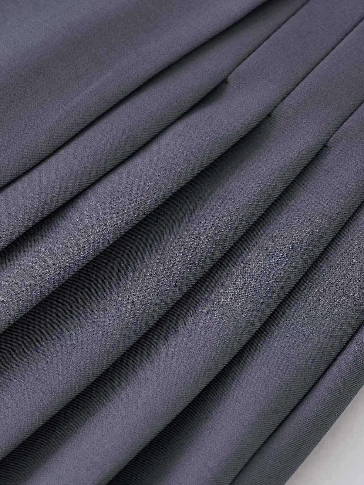 Rock mit Knopfleiste und Reißverschluss, plissiert