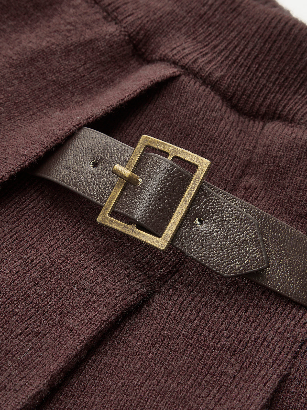 Faltenrock aus Strick mit elastischem Bund