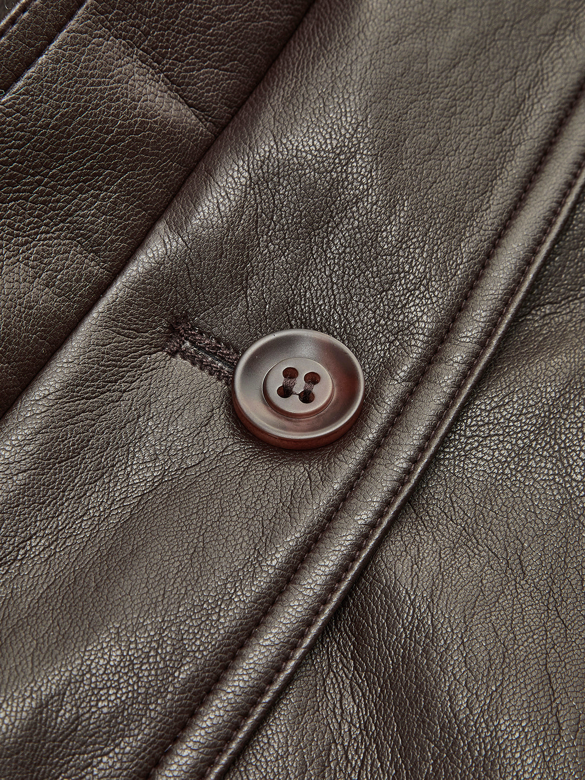 Fleecejacke aus PU-Leder mit Gürtel