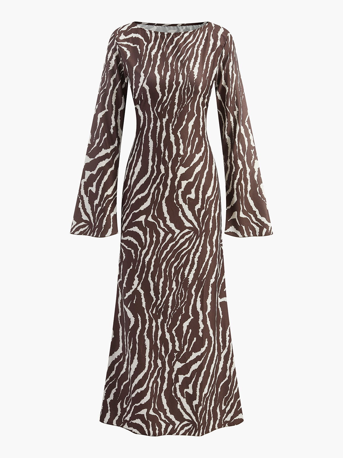 Robe à manches cloche imprimée tie-dye